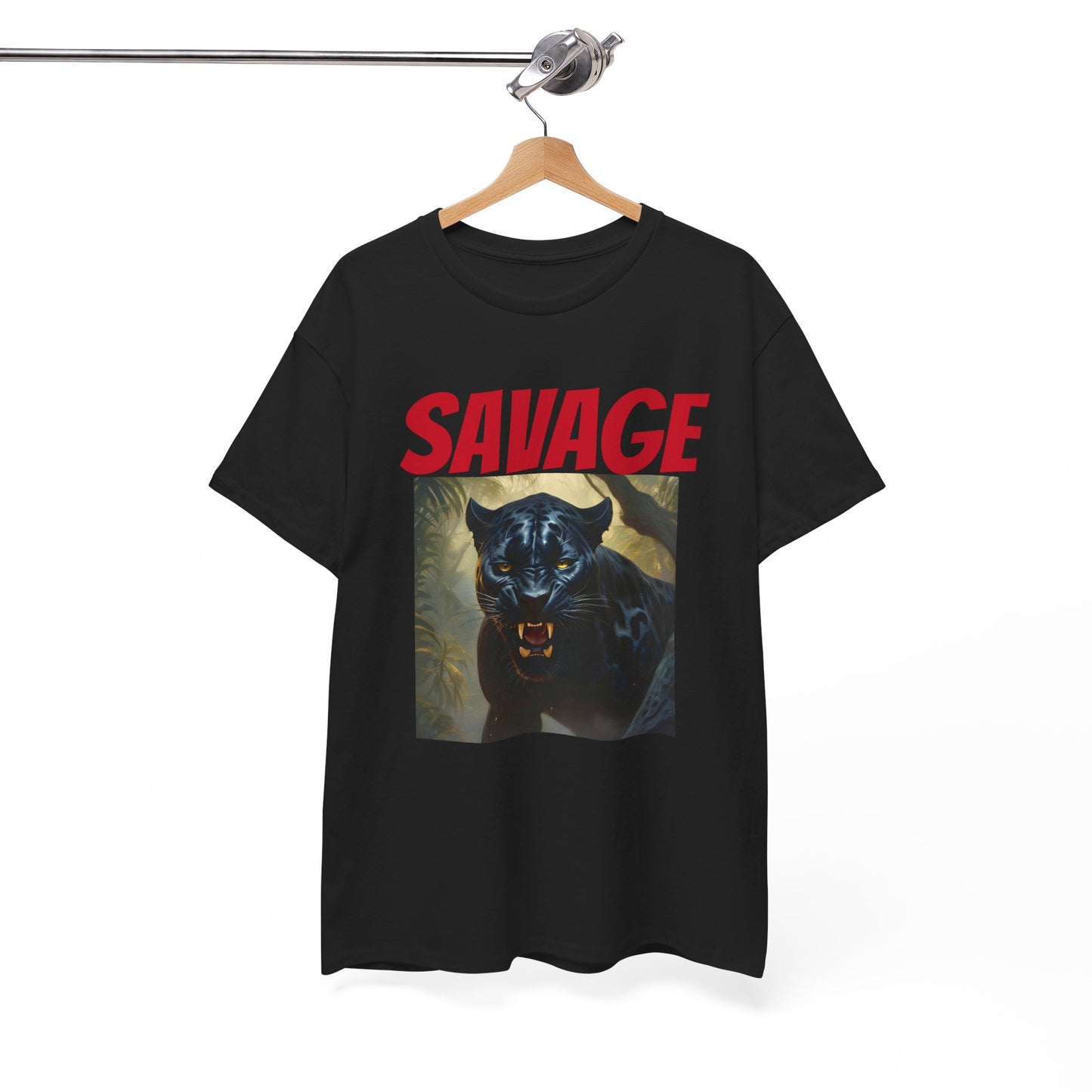 Panther In The Jungle- (Unisex Heavy Cotton Tee)