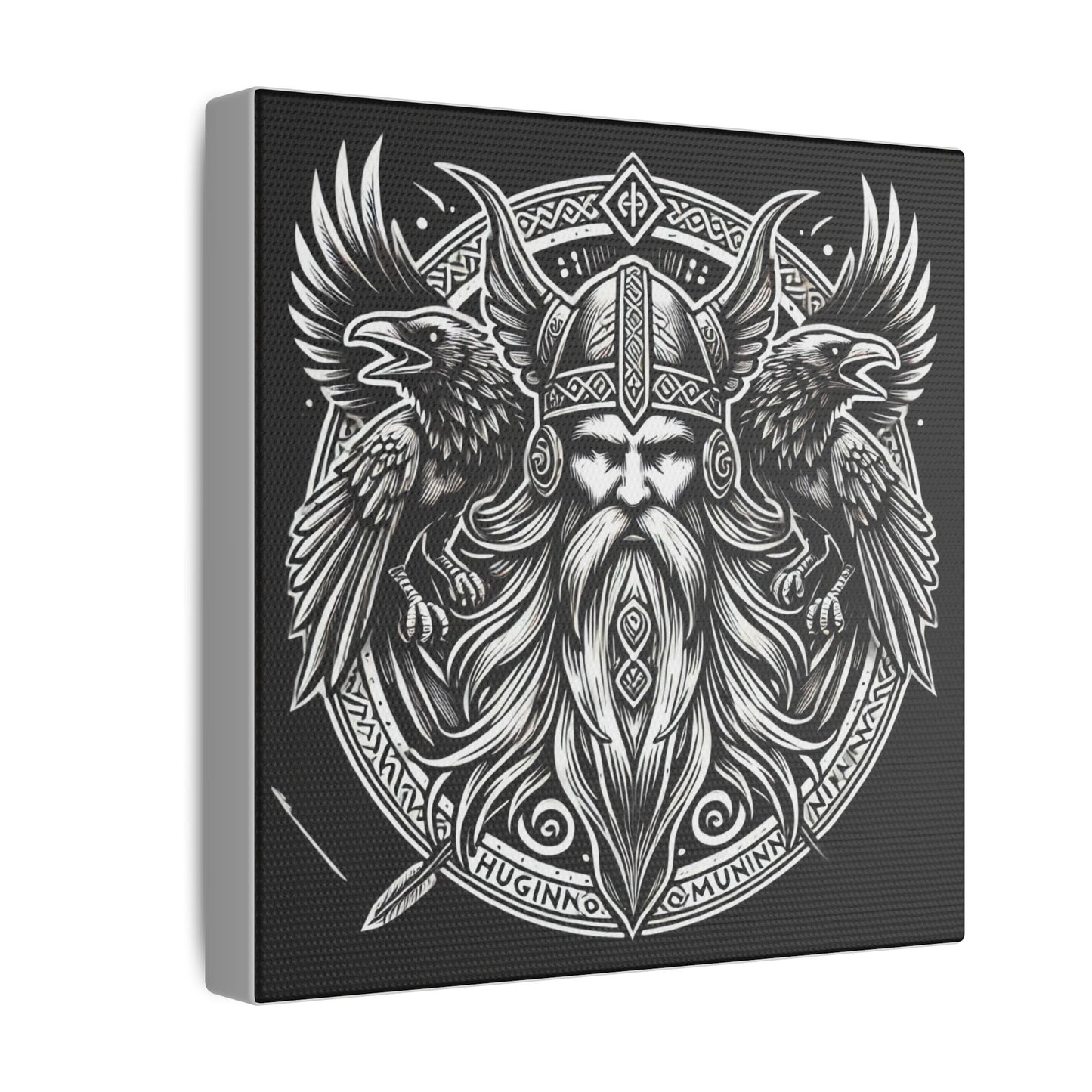 Norse God Odin with His Ravens- Canvas Wall Art