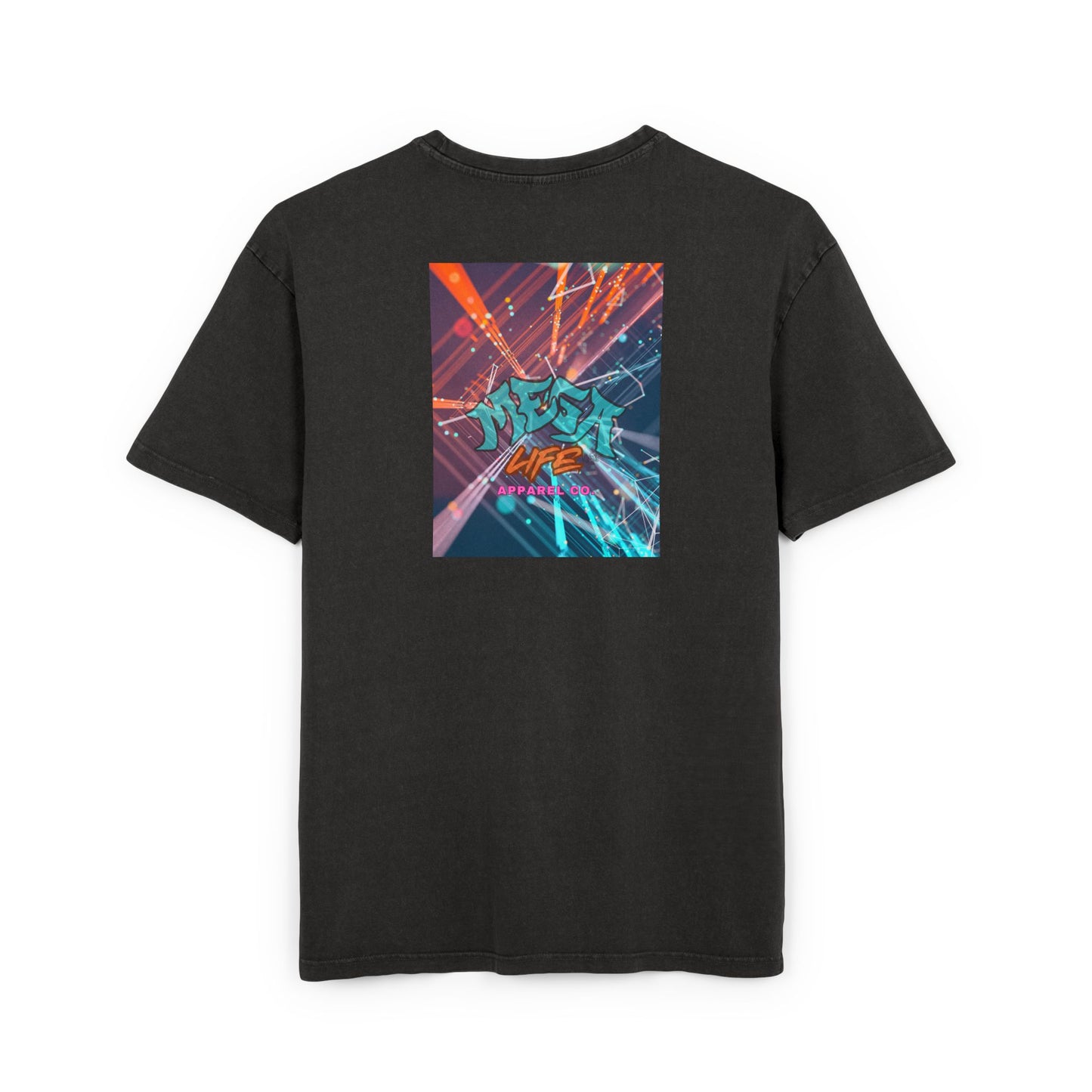 MegaLife- Men's Acid Washed Oversized Graphic Tee