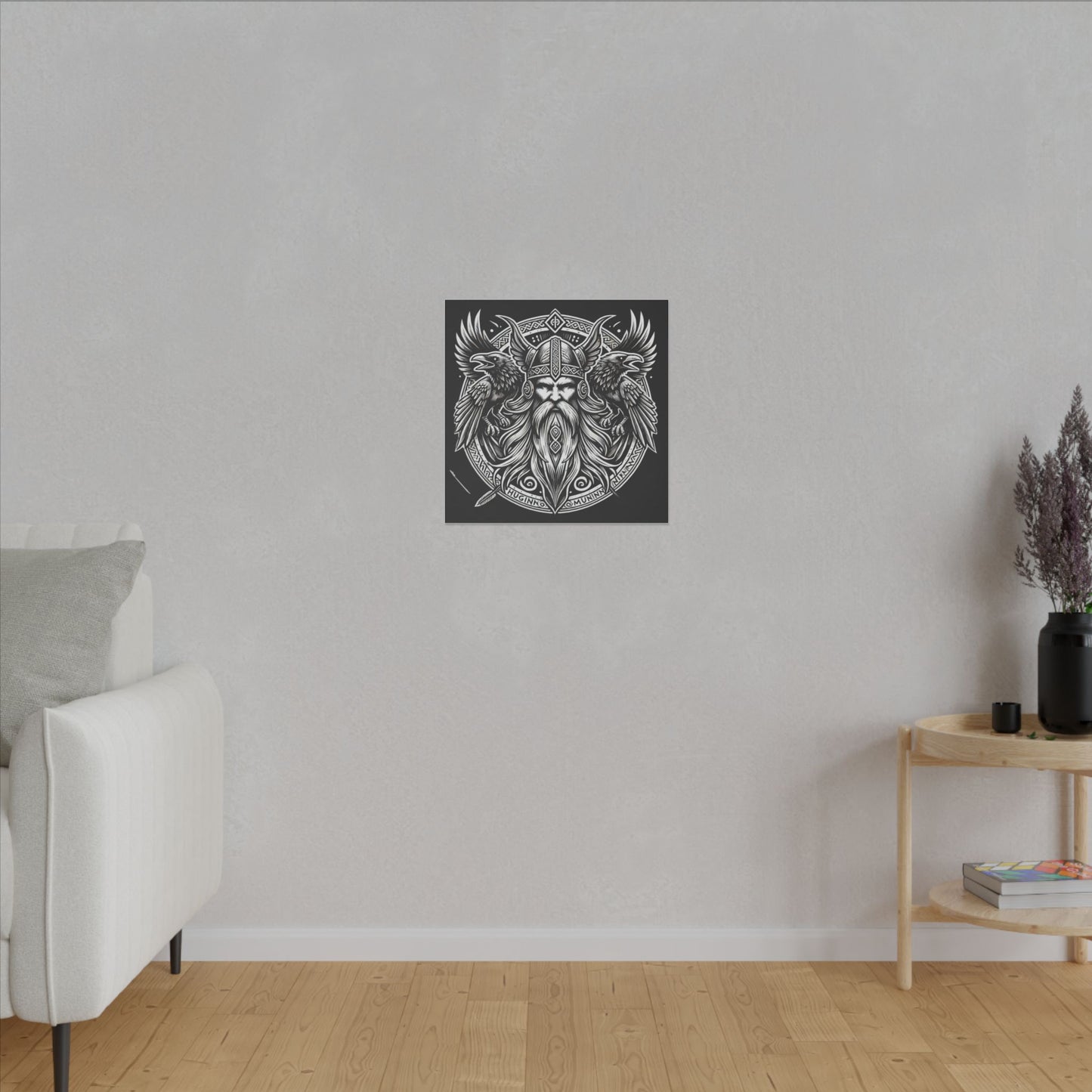 Norse God Odin with His Ravens- Canvas Wall Art