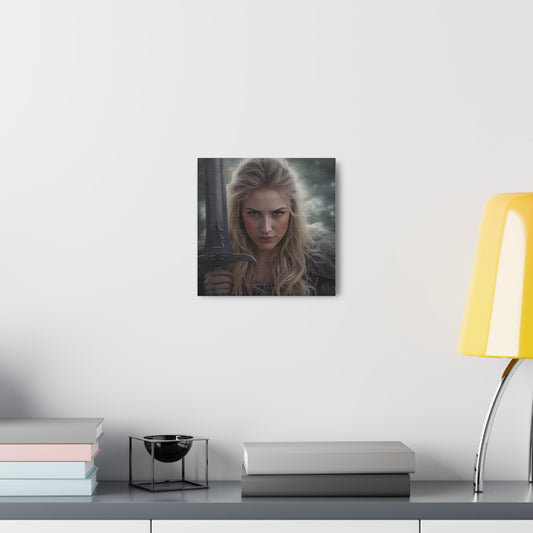 The Mighty Freydis Viking Warrior- Canvas Wall Art