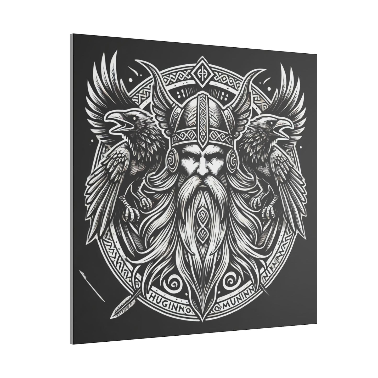 Norse God Odin with His Ravens- Canvas Wall Art
