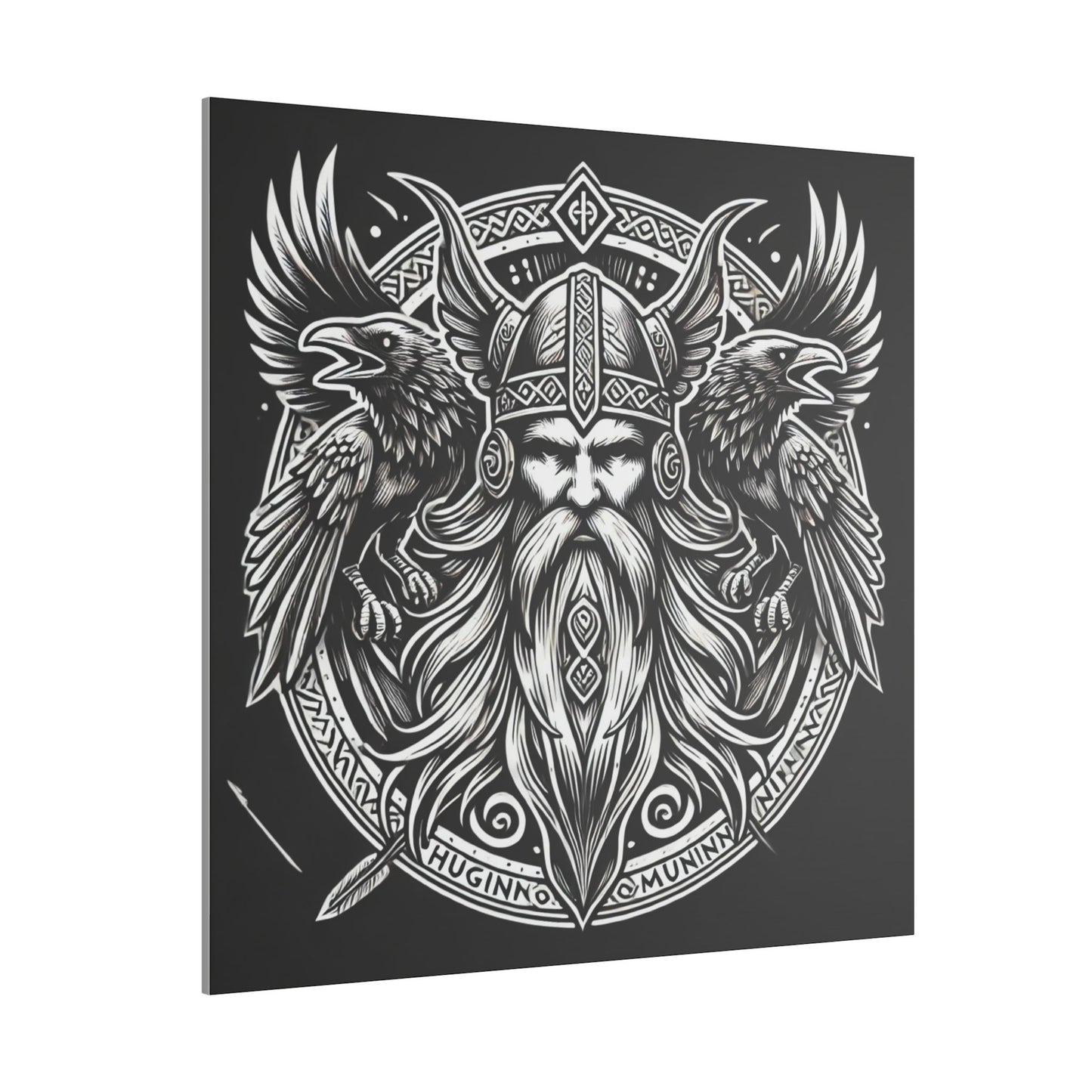 Norse God Odin with His Ravens- Canvas Wall Art