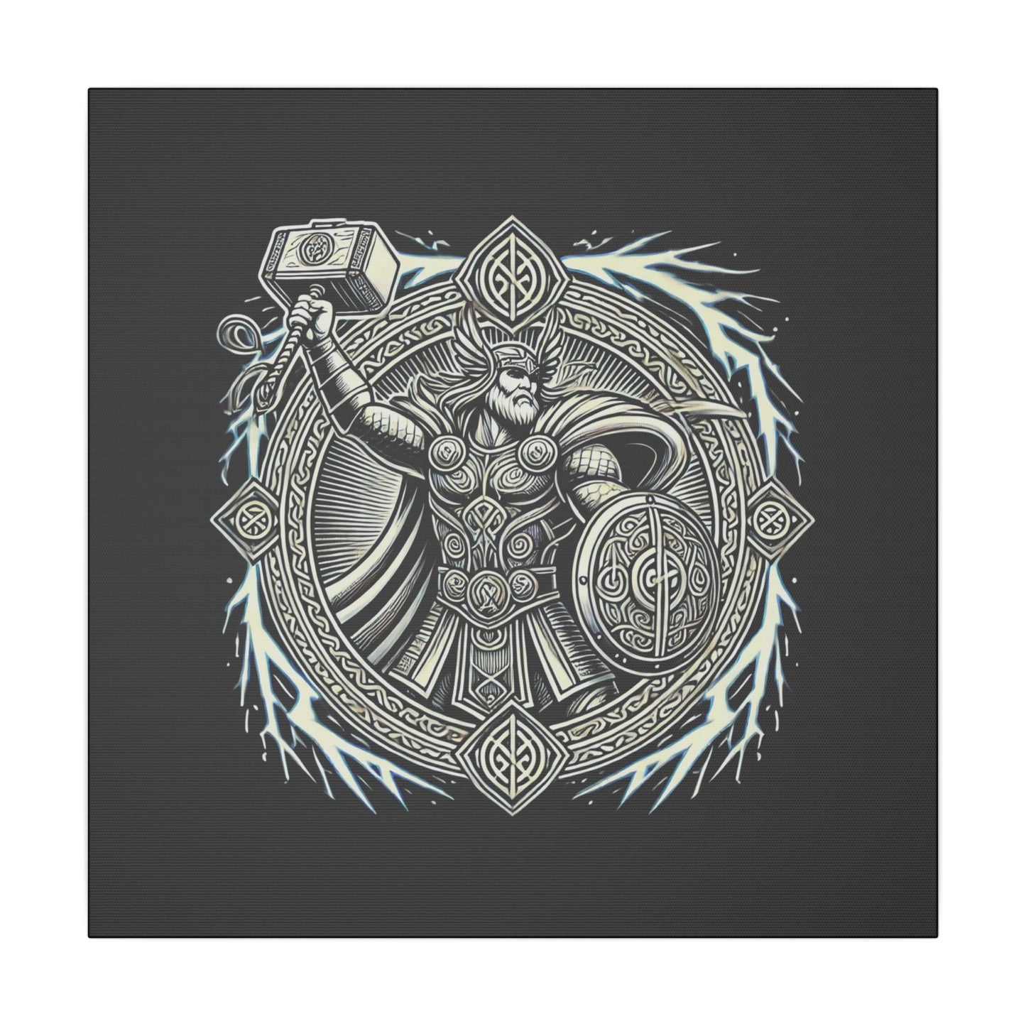 Canvas Print - Thor and His Hammer, We Don't Fear The Storm, We Are The Storm