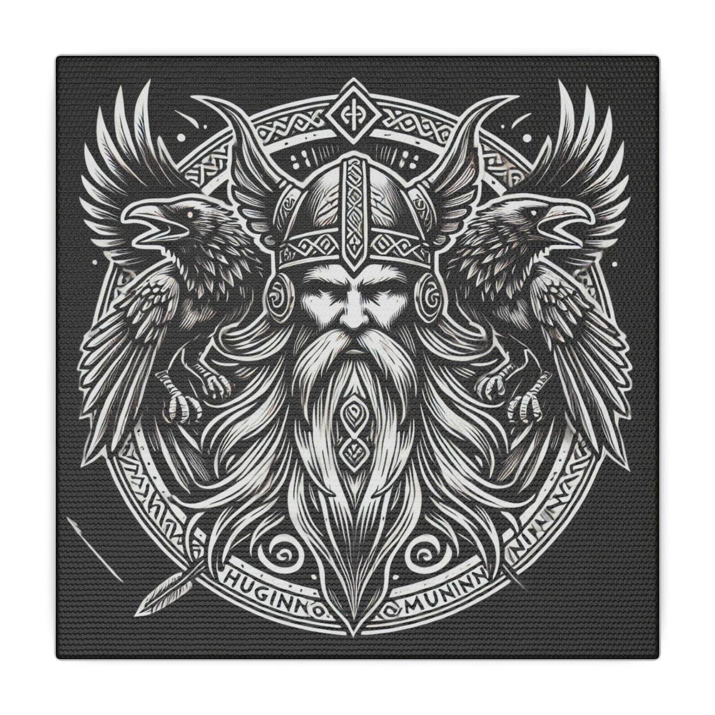 Norse God Odin with His Ravens- Canvas Wall Art
