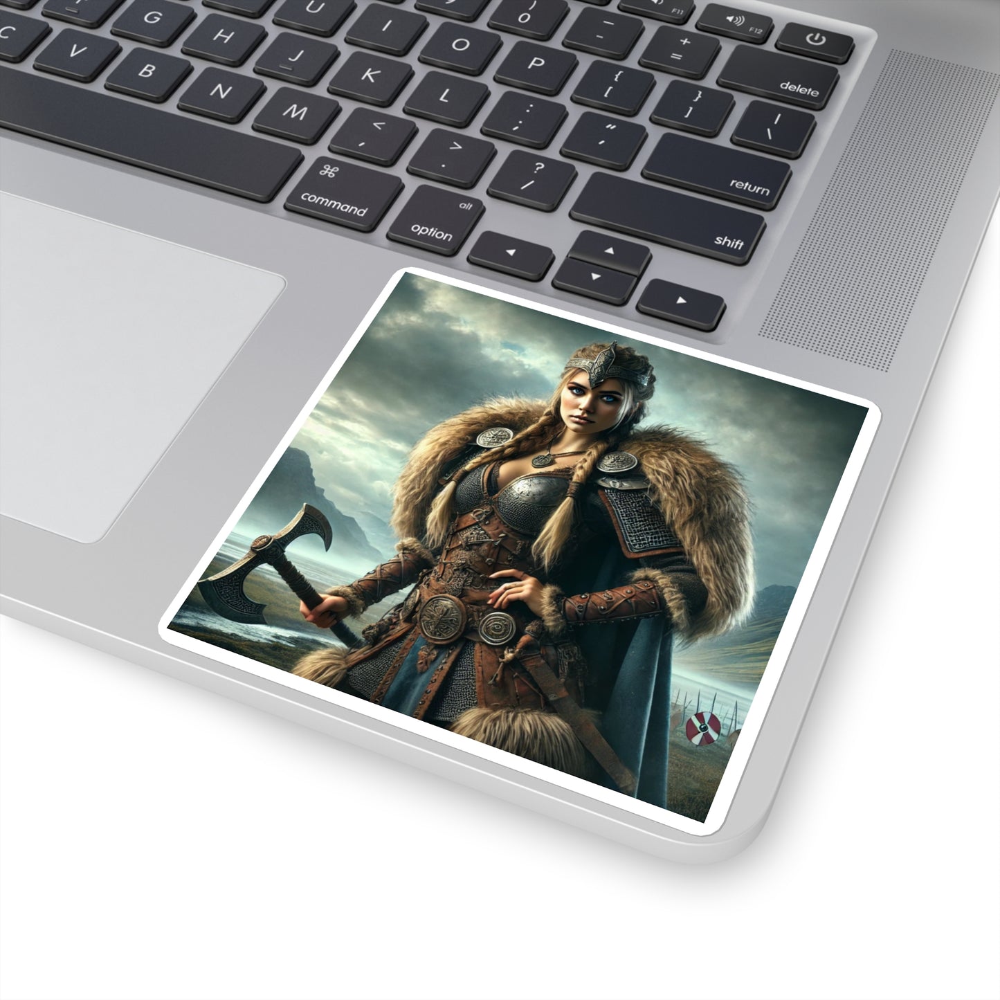 Square Stickers - Freydis on The Battlefield